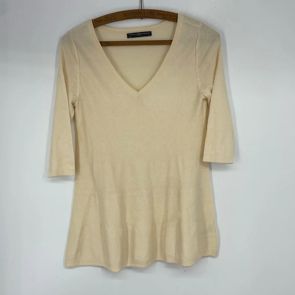 Peruvian Connection ivory Pima Cotton Sanibel tunic XS - Picture 2 of 6